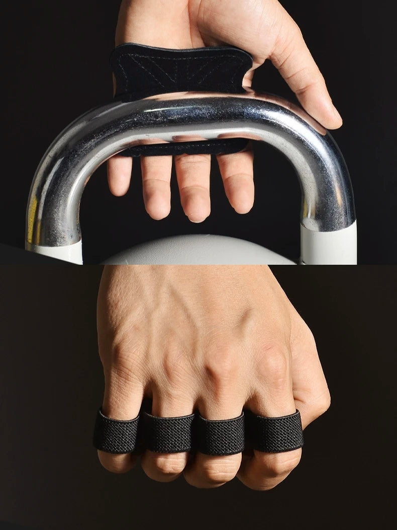 Leather Gymnastics Grips & Weightlifting Gloves – Palm Protection for Pull-Ups & CrossFit