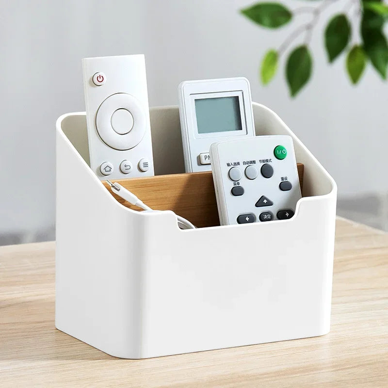 Desktop Storage Box – Remote Control, Tissue & Office Supplies Organizer