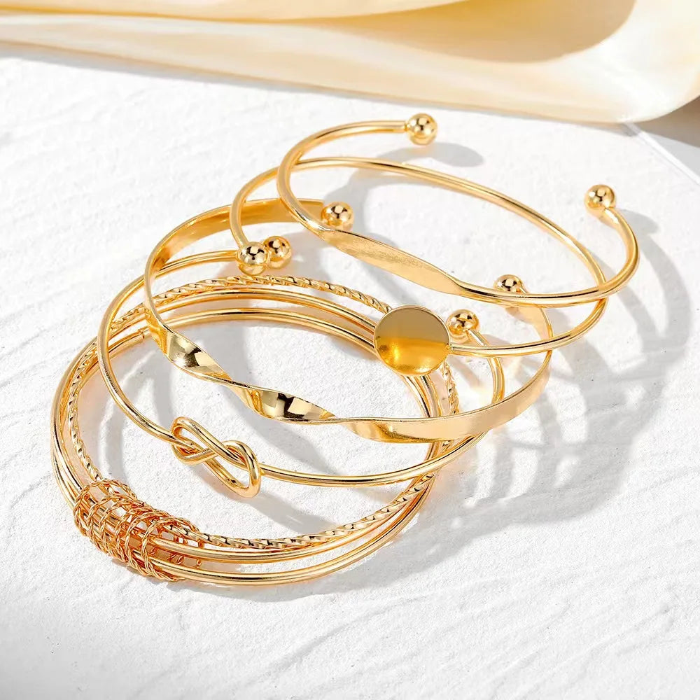 Multilayer Twist Bracelet — Gold & Silver Tone
