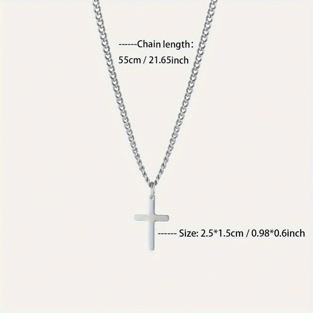 Men's Stainless Steel Cross Necklace