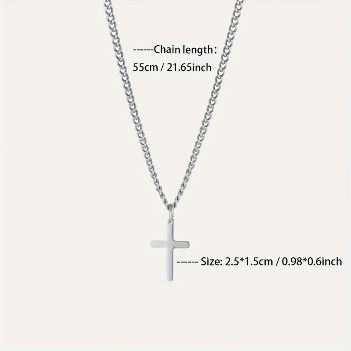 Men's Stainless Steel Cross Necklace