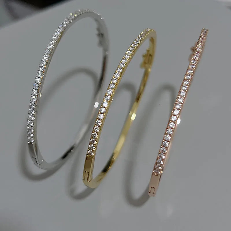 Sterling Silver Zircon Bangle