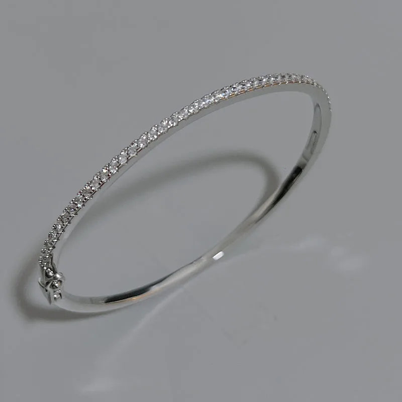 Sterling Silver Zircon Bangle