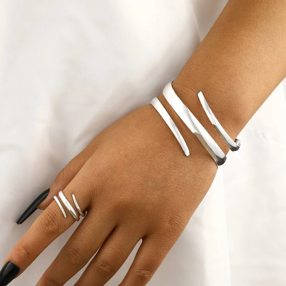 Gold Bracelet & Ring Set