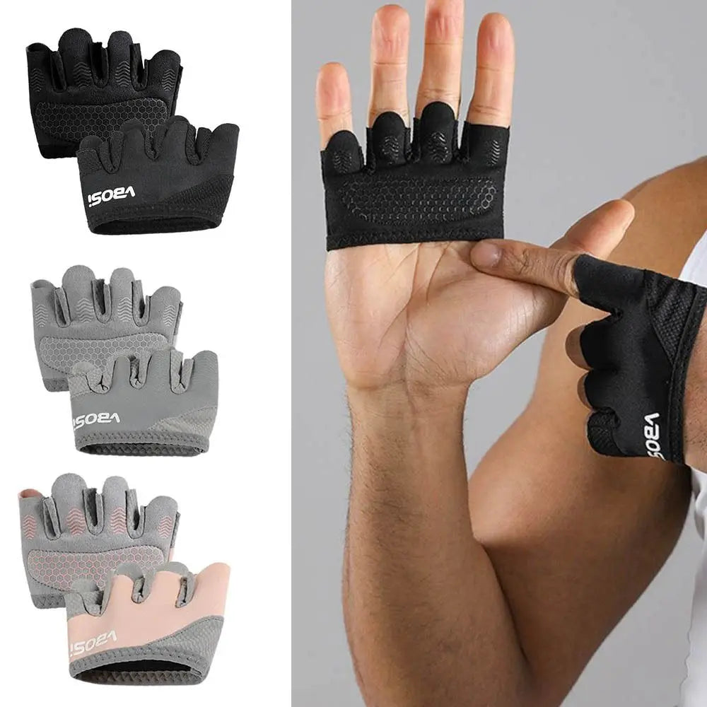 Anti-Callus Half-Finger Gym Gloves – Breathable, Anti-Slip, Unisex M-XL