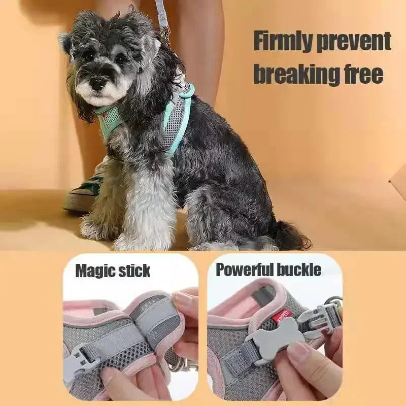 Safety Vest Harness for Cats & Small Dogs – Reflective Breathable Adjustable