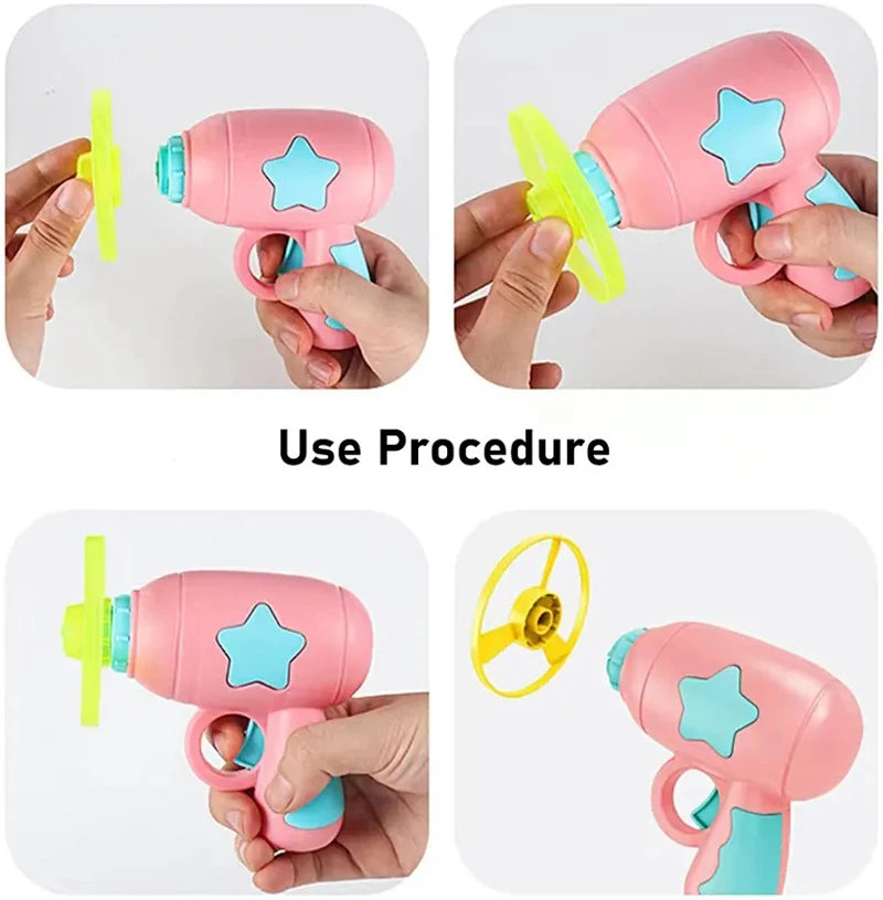 Mini Flying Disc Launcher Cat Toy – Interactive Shooting Gun for Kittens & Cats