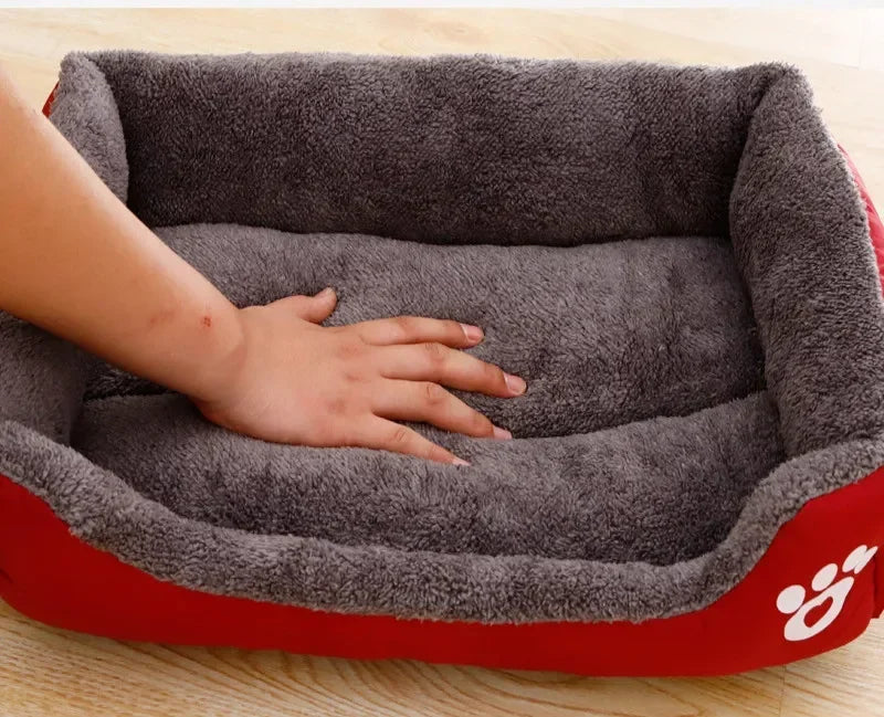 Pet Large Dog Bed – Warm House Candy-Colored Square Nest for Dogs & Cats