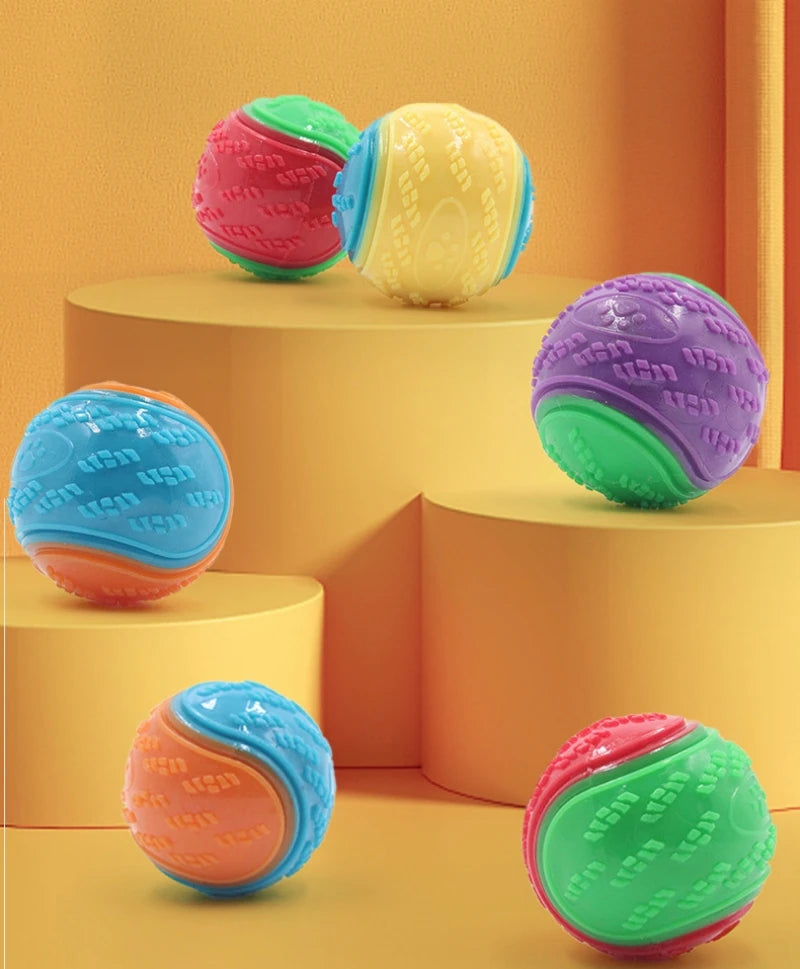 Soft TPR Squeaky Ball for Dogs – Interactive, Bite-Resistant, Teeth Cleaning, 6.5cm