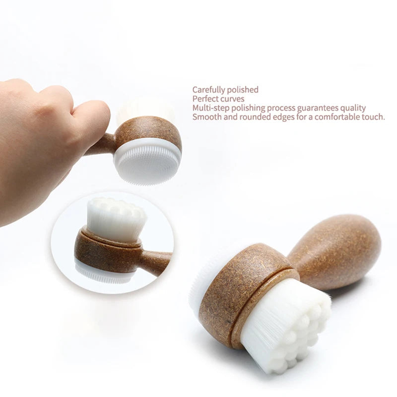 Coconut Fiber Facial Cleansing Brush – Double-Sided Exfoliator & Blackhead Remover