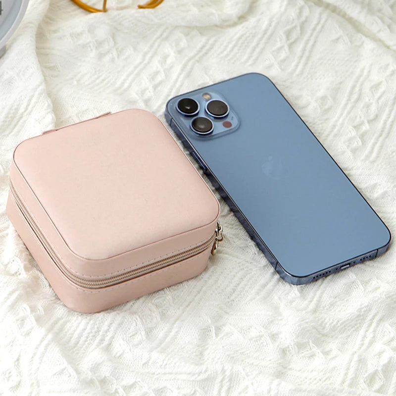 Travel Leather Jewelry Box – Single Layer