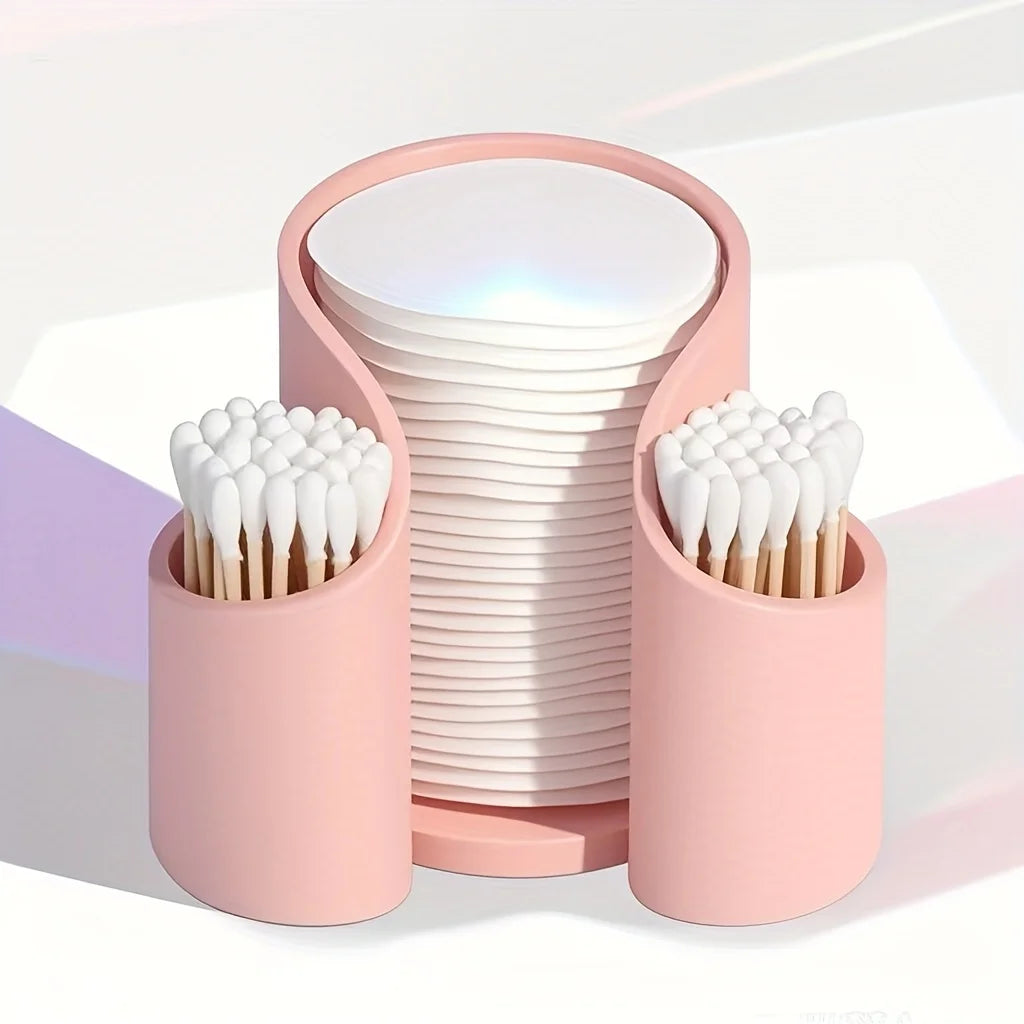 Compact Bathroom Countertop Organizer – Q-Tips, Floss & Makeup Storage