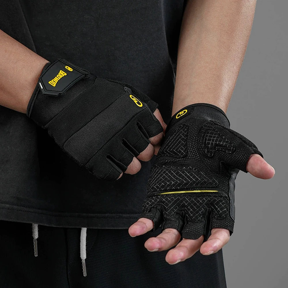 Full Palm Protection Workout Gloves – Fingerless, Anti-Slip, Unisex S-XL