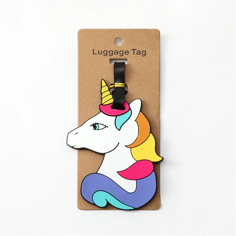 Creative Corgi & Cat Luggage Tag – Silicone Travel ID Tag with Anti-Loss Design