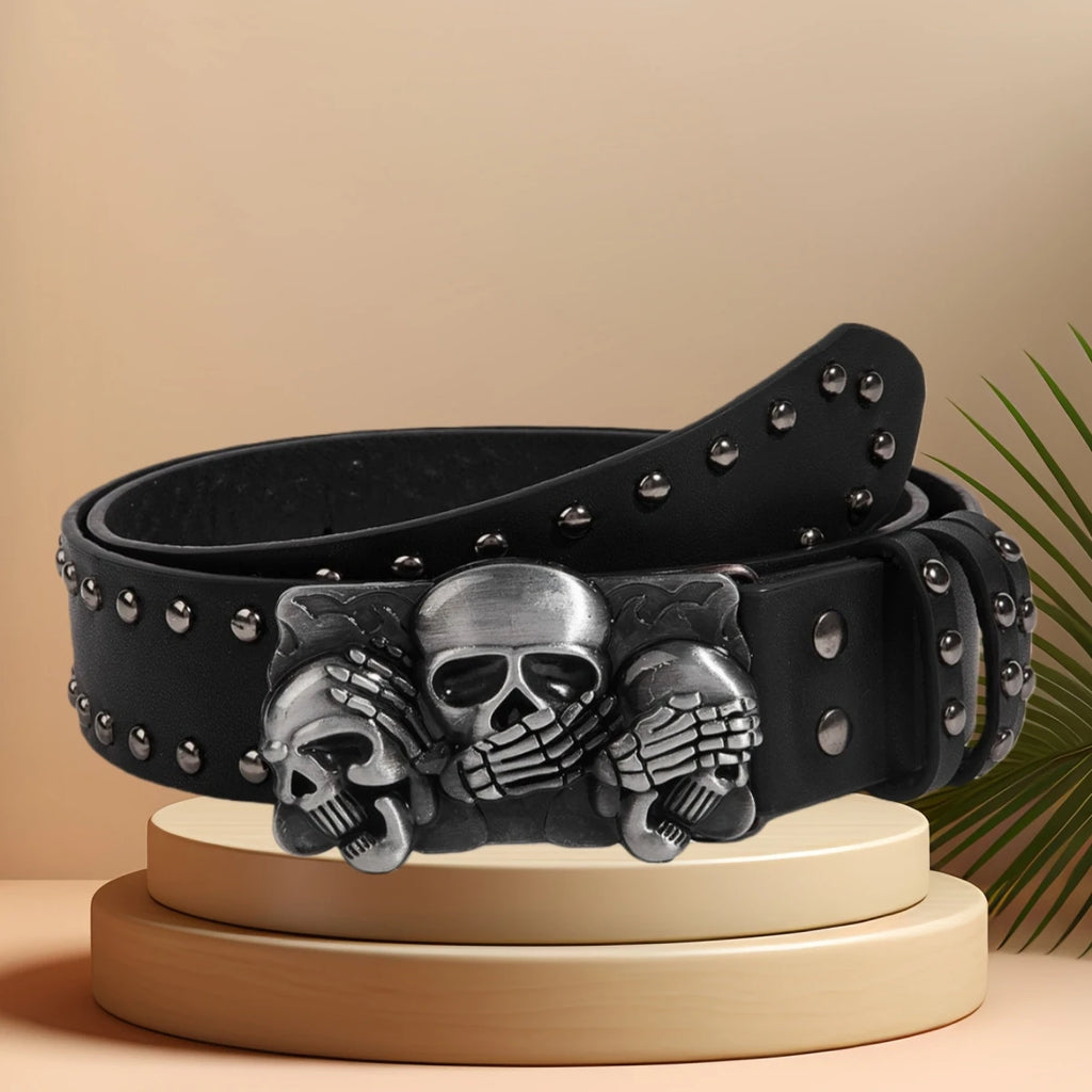 Studded Rivet Belt — Punk Goth Style