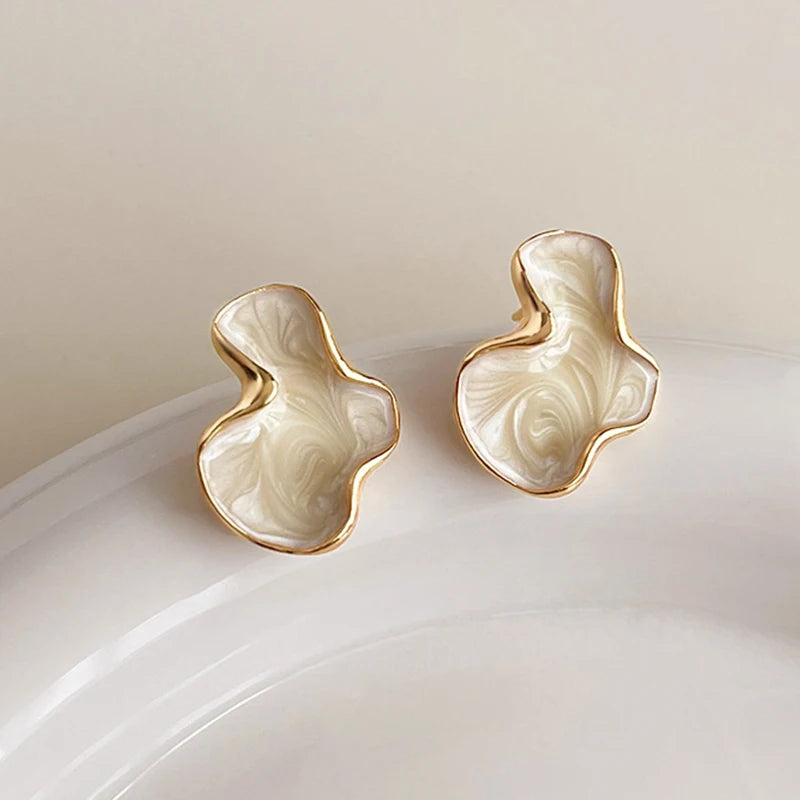 Artistic Cloud Stud Earrings