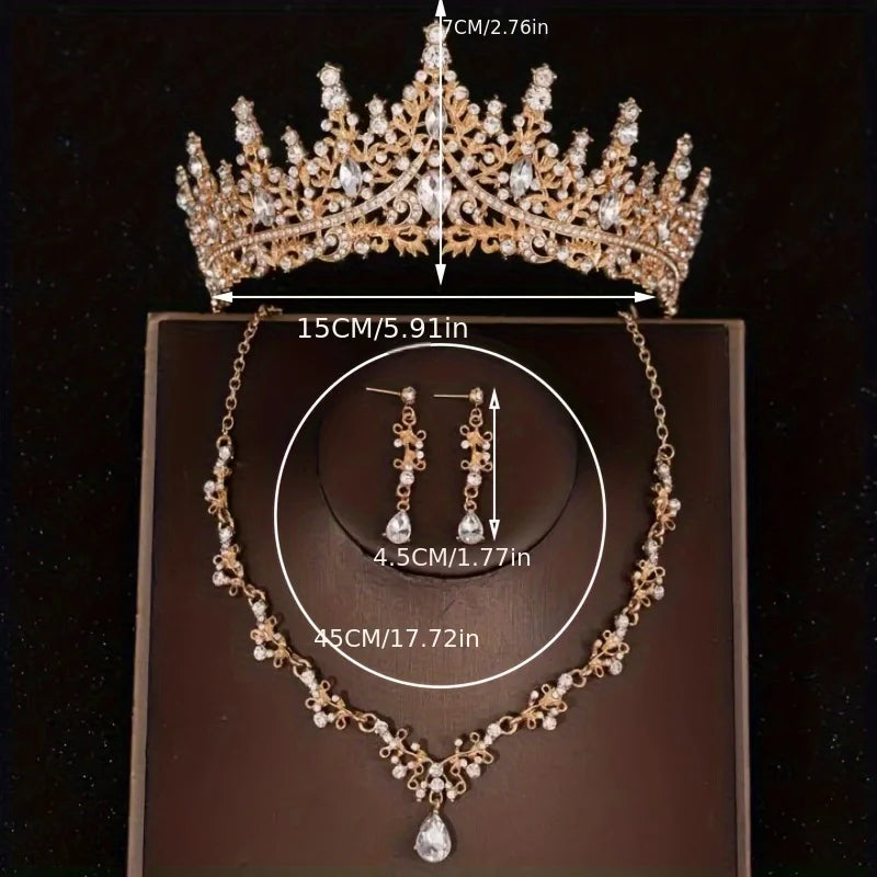 Bridal Crystal Crown Jewelry Set