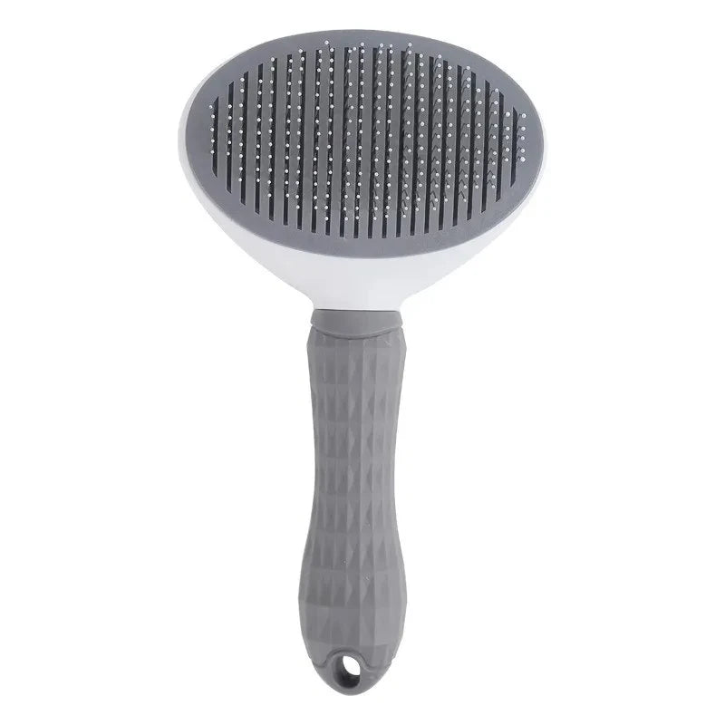 Self-Cleaning Pet Brush – Slicker Brush & Dematting Comb for Dogs & Cats