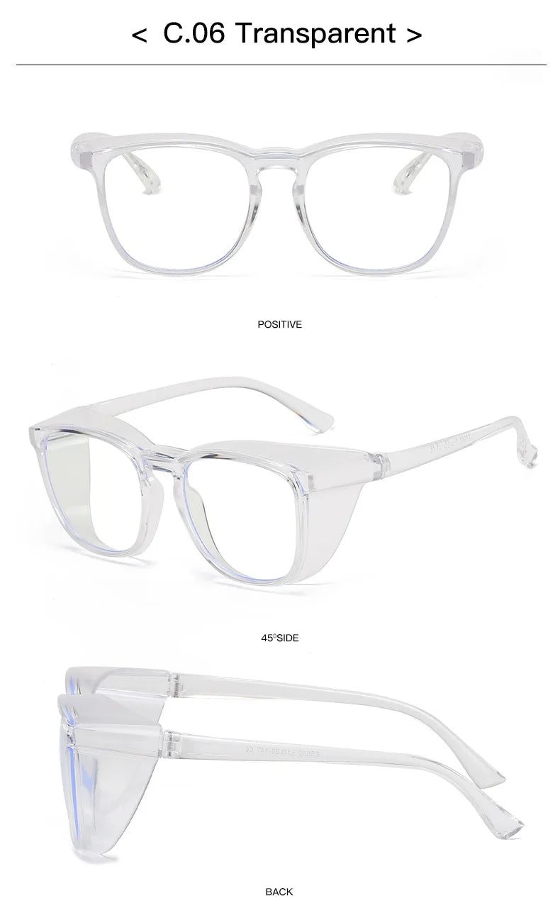 Anti-Pollen Safety Glasses – Anti-Fog, Blue Light Blocking with Side Shields