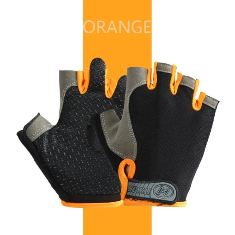 Fingerless Anti-Slip Sports Gloves – Breathable, Shockproof, 8 Colors S-XL