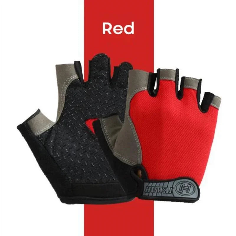 Fingerless Anti-Slip Sports Gloves – Breathable, Shockproof, 8 Colors S-XL