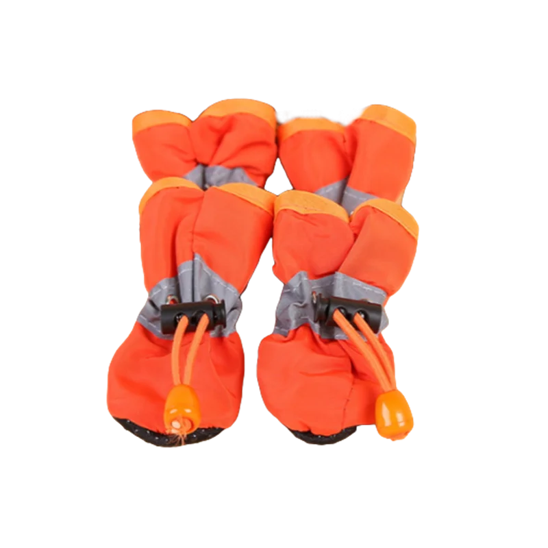 Waterproof Dog Boots – Anti-Slip Rain Shoes for Dogs & Cats, Set of 4 (PU + Rubber Sole)