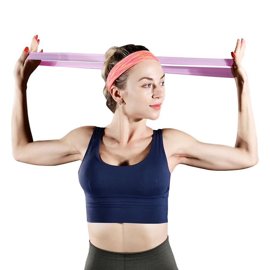 Elastic Resistance Bands – Natural Latex, 5 Levels for Yoga, Pilates & Crossfit