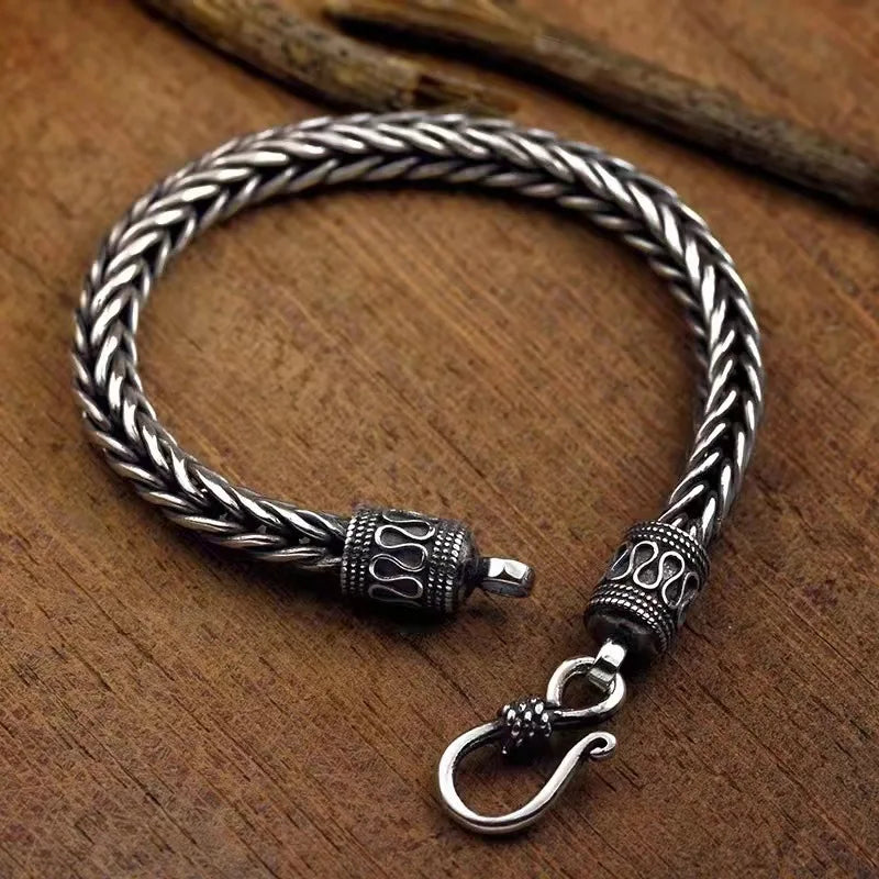 925 Sterling Silver Bracelet Chain — Vintage Design