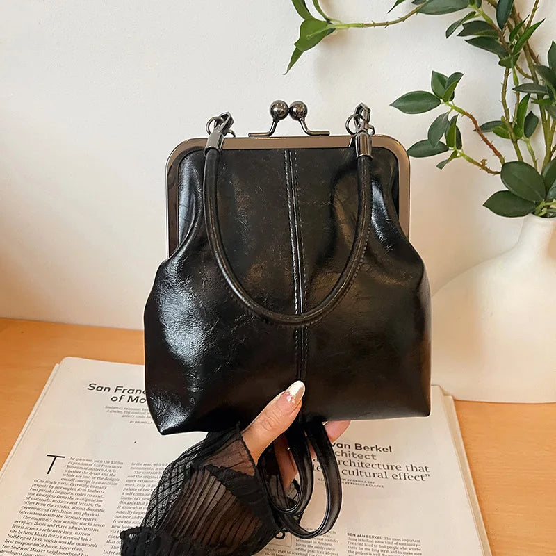 Women's Vintage Shell Handbag – PU Leather Crossbody & Shoulder Bag
