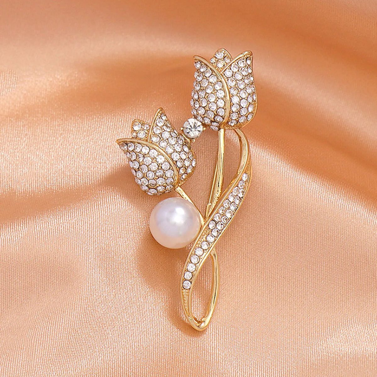 Elegant Tulip Flower Brooch – Women's Fashion Pin