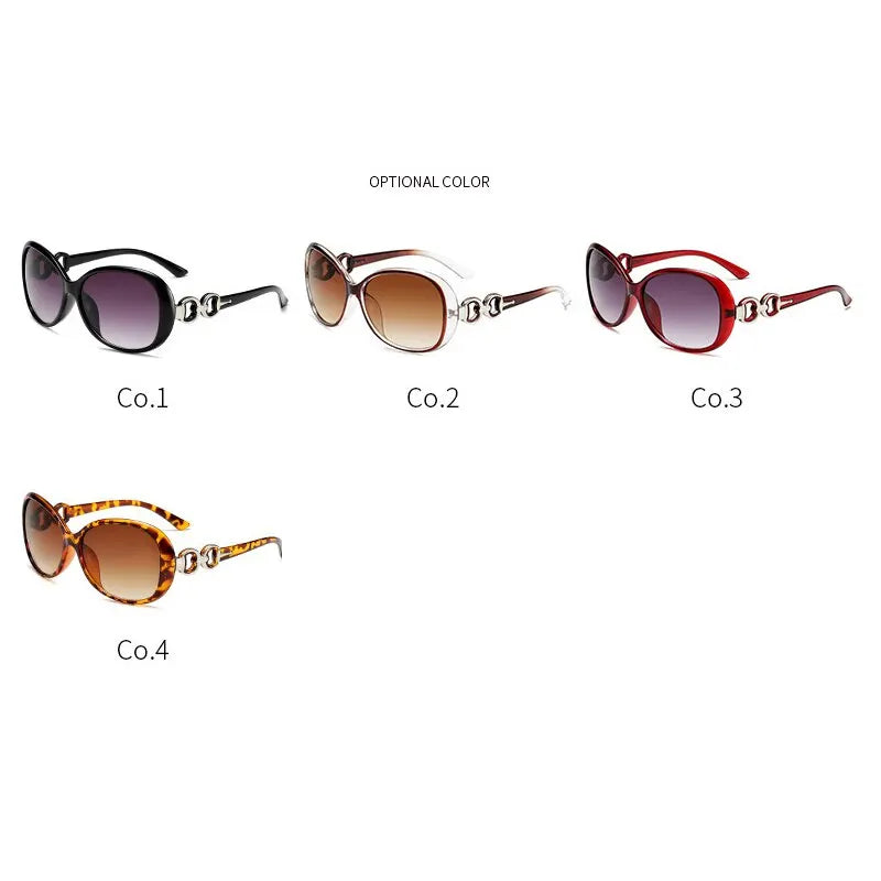 Women's Oval Gradient Sunglasses – Large Frame UV400 Street Style