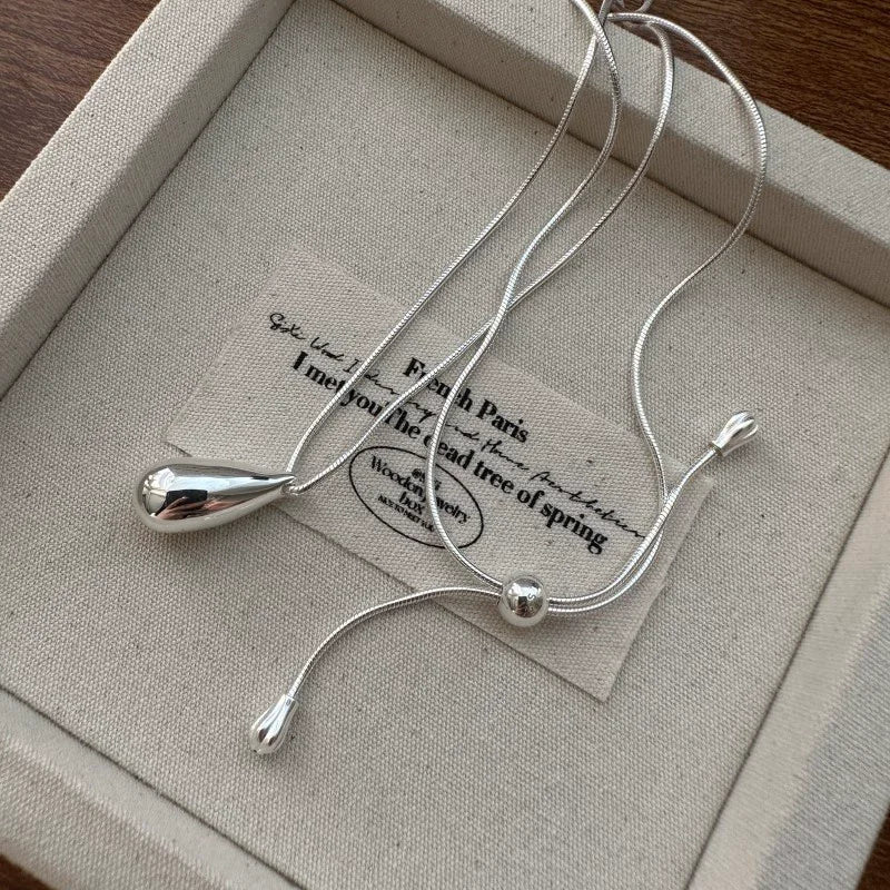 Sterling Silver Drop Necklace
