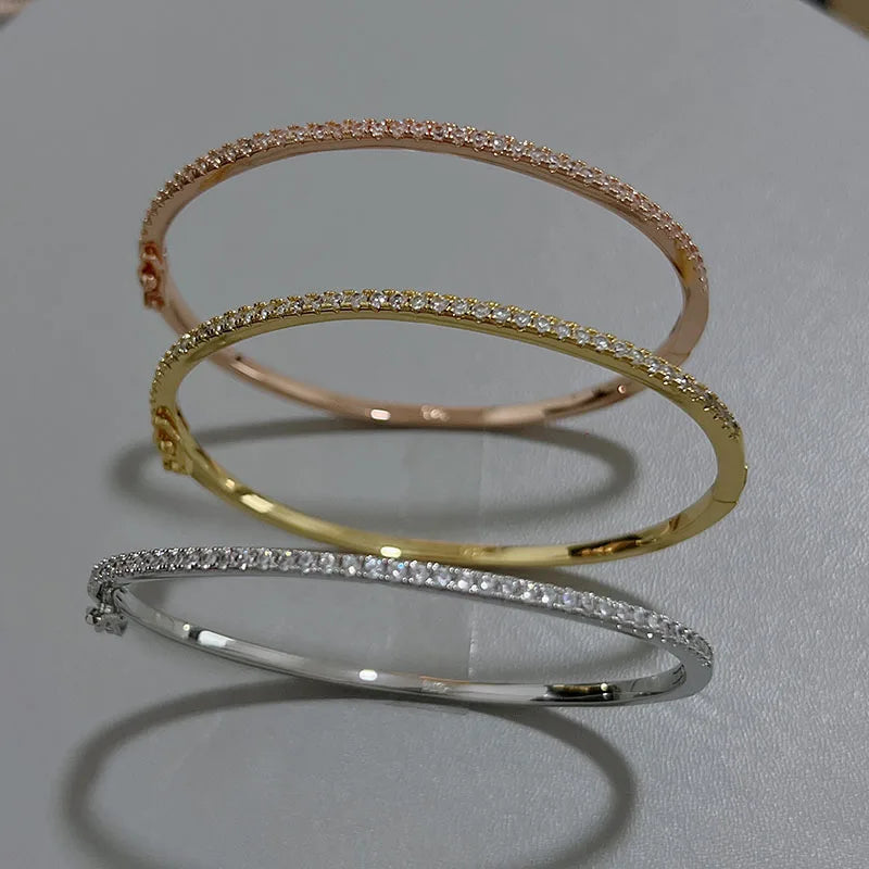 Sterling Silver Zircon Bangle