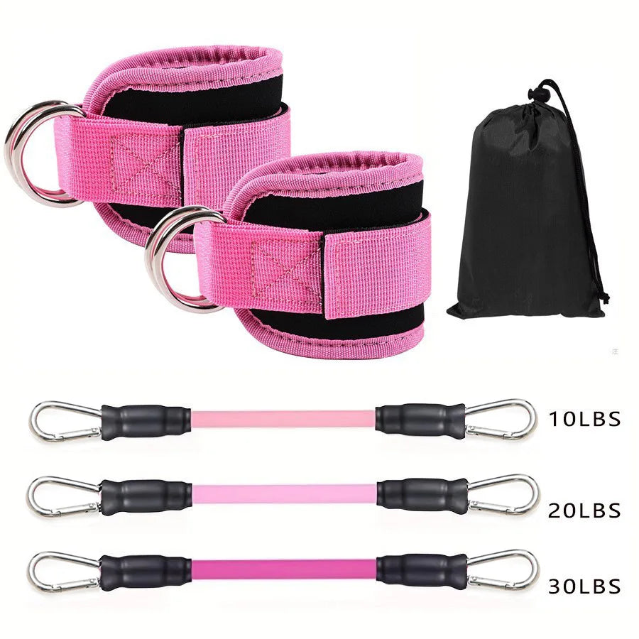 Ankle Strap Resistance Bands – Hip & Glute Workout Set for Gym & Home, Men & Women