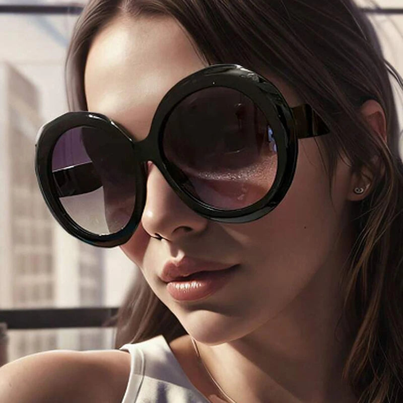 Retro Oversized Round Sunglasses