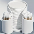 Compact Bathroom Countertop Organizer – Q-Tips, Floss & Makeup Storage