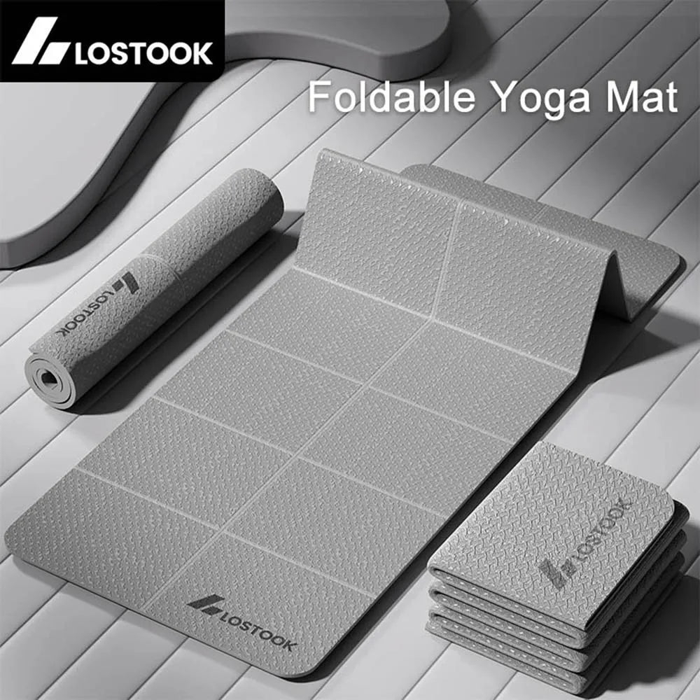 Foldable TPE Yoga Mat – 4mm, Travel-Friendly, 183x61cm