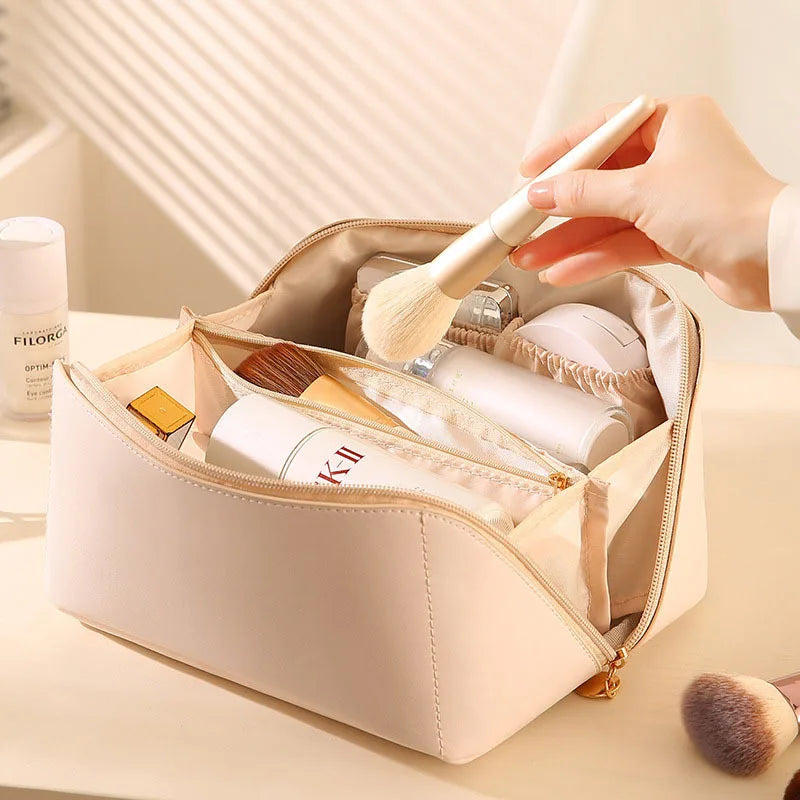 Waterproof Makeup Bag – Large Capacity Portable Beauty & Skincare Clutch