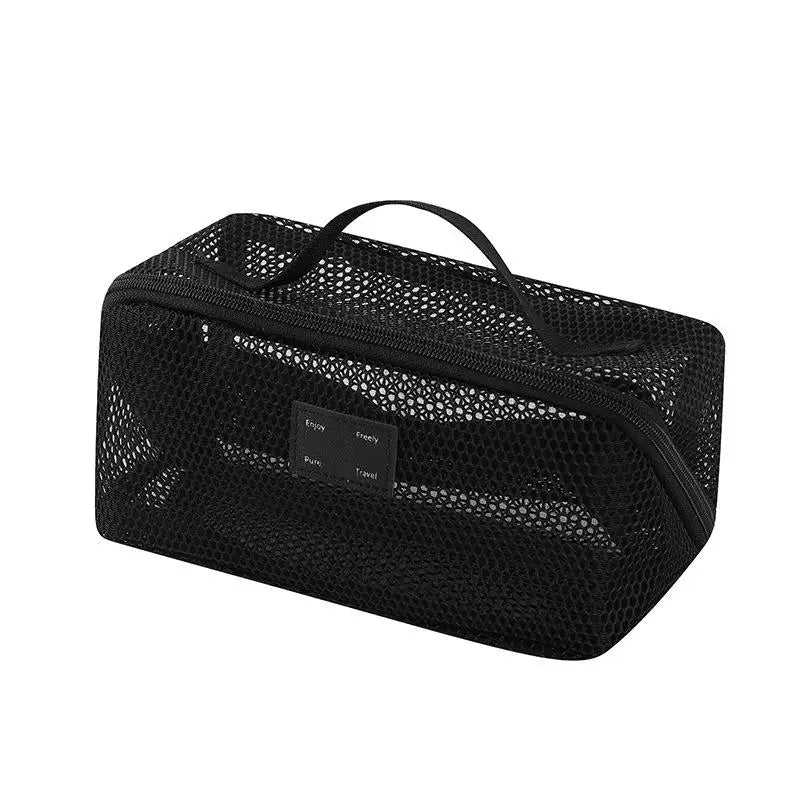 Women's Makeup Organizer Bag – Zipper Toiletry Kit & Travel Cosmetic Pouch
