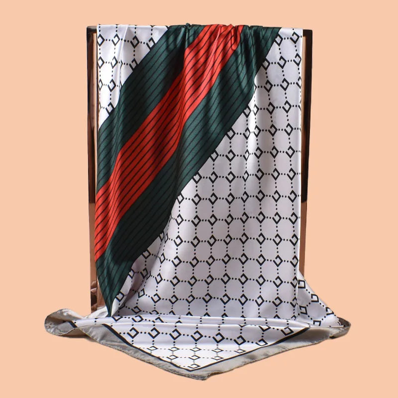 Satin Square Scarf – Versatile Headscarf, Hair Wrap & Beach Accessory for Women