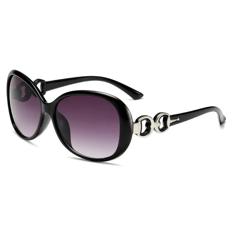 Women's Oval Gradient Sunglasses – Large Frame UV400 Street Style