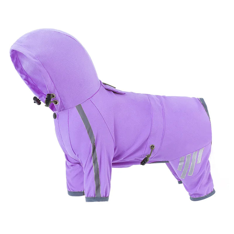 Reflective Waterproof Dog Raincoat – Jumpsuit for Small & Medium Dogs