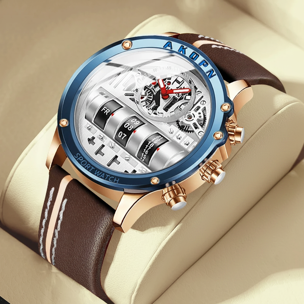 AKDPN Blue Bezel Watch
