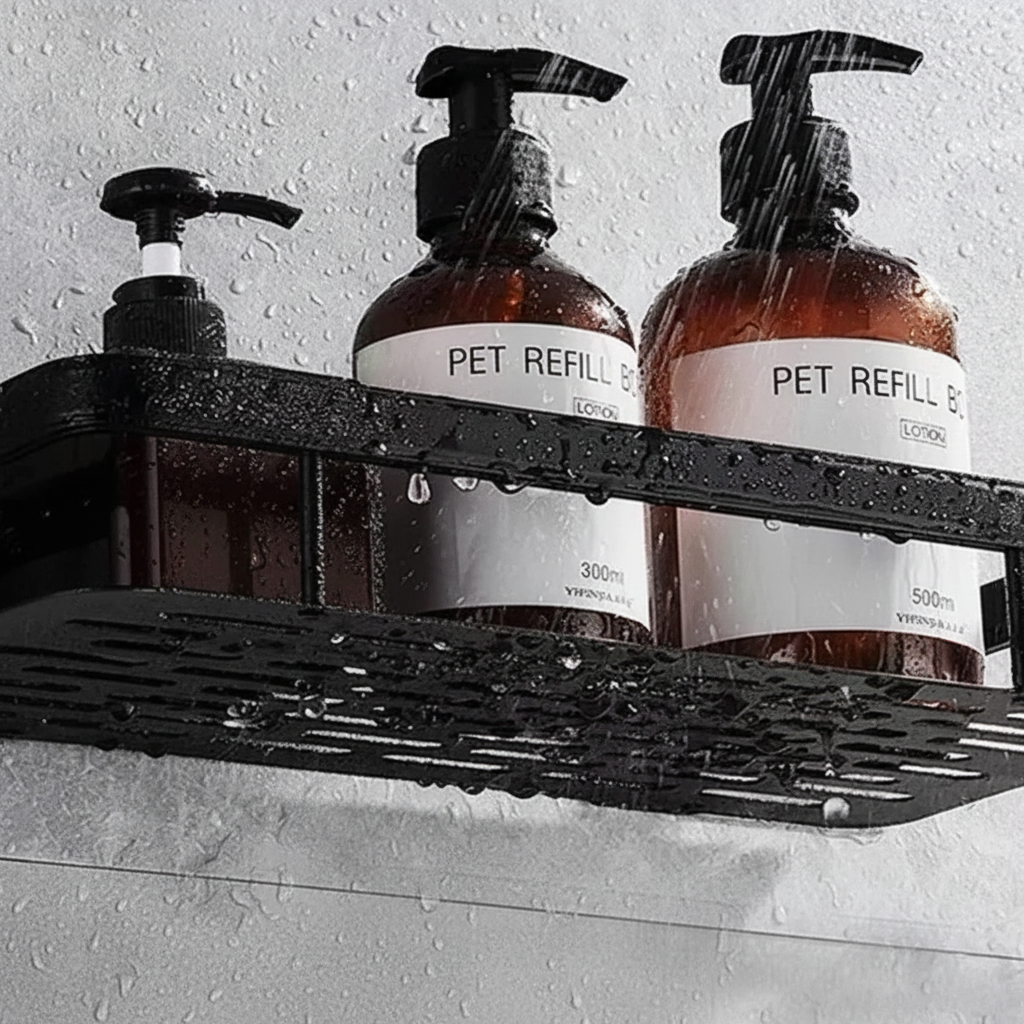 Black waterproof shelf