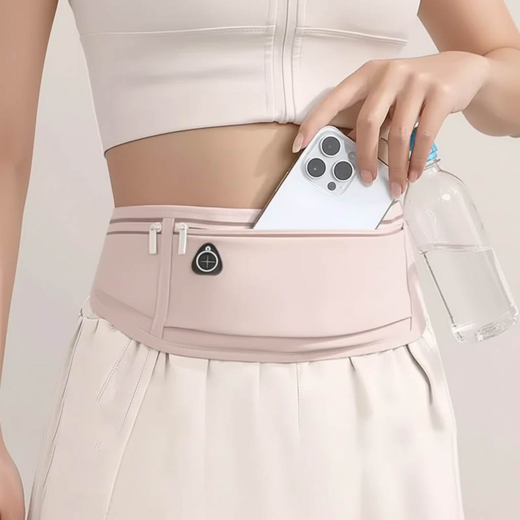 Ceinture rose portée