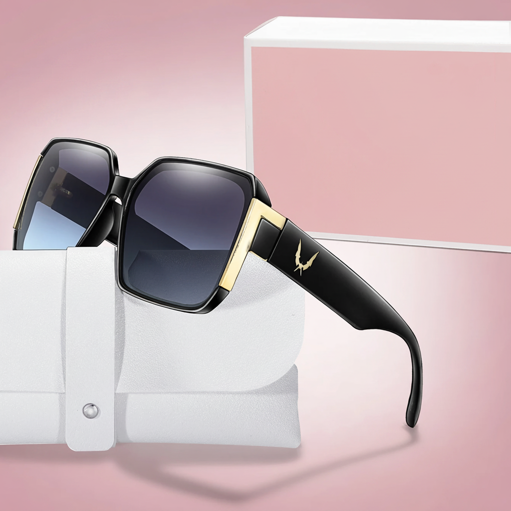 Lunettes beige et vert sans marques