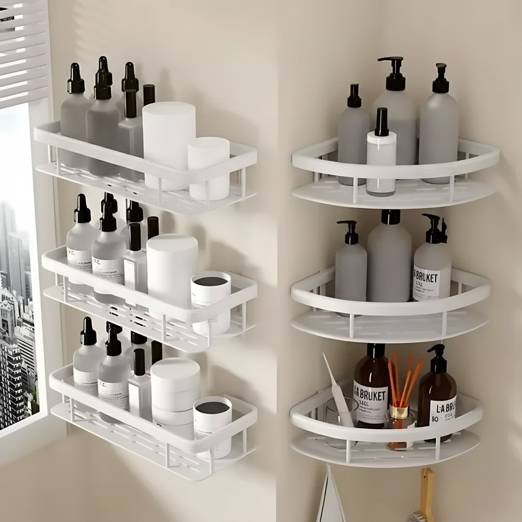 White multi-style shelf